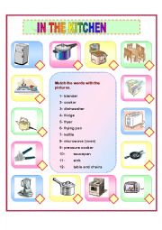 English Worksheet: IN THE KITCHEN