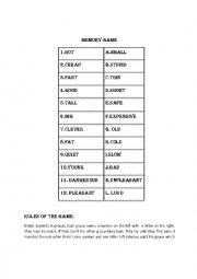 English Worksheet: Adjectives - opposites, memory game 2