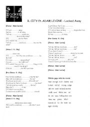 English Worksheet: Locked away song