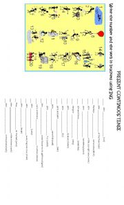 English Worksheet: PRESENT CONTINUOUS TENSE