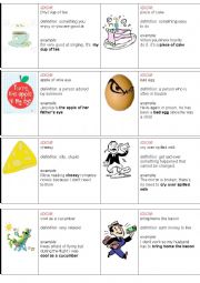 English Worksheet: FOOD & COLORS IDIOMS