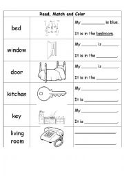 English Worksheet: housethings