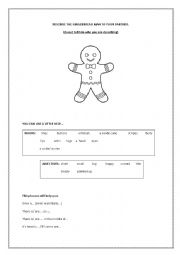 English Worksheet: GINGERBREAD MAN