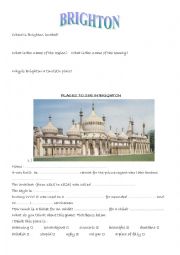 English Worksheet: Visiting Brighton 