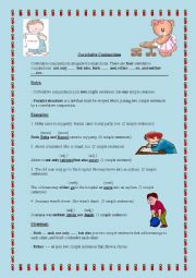 English Worksheet: correlative conjunctions (definitions & exercises)