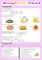 English Worksheet: English Test