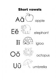 English Worksheet: Short Vowels