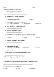 English Worksheet: Las Posadas video 