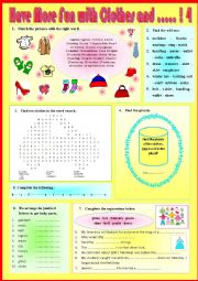 English Worksheet: Vocab - Have More Fun with Clothes Accessories and Footwear.  5