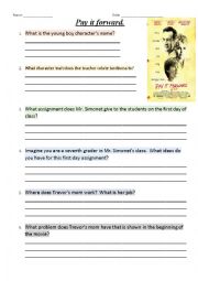 English Worksheet: Pay it forward