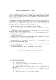 English Worksheet: Reading Comprehension from 