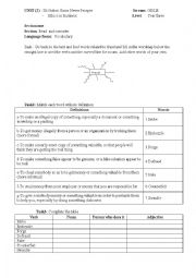 English Worksheet: vocabulary