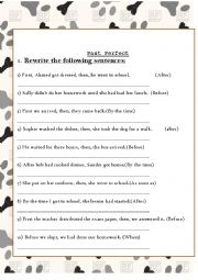 English Worksheet: Past perfect