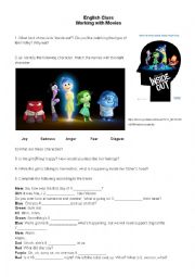 English Worksheet: Inside Out (movie)