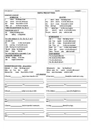 English Worksheet: SIMPLE PRESENT: GRAMMAR & EXERCISE