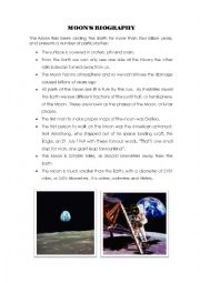 English Worksheet: Moon biography