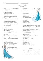 English Worksheet: Frozen Music Challenge