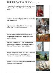 English Worksheet: The Princess Bride sequencing