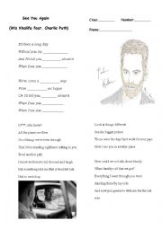 English Worksheet: See you again