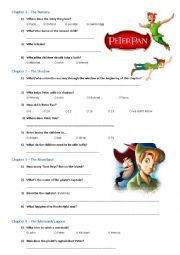 English Worksheet: Peter Pan fairytale audiobook