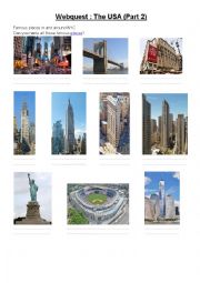 English Worksheet: USA webquest (part 2)