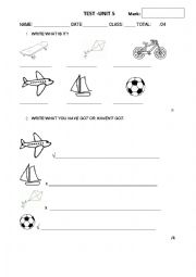 English Worksheet: Happy Street 1 Unit 5