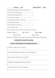 English Worksheet: consolidation activities