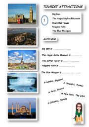 English Worksheet: Tourist Attraction