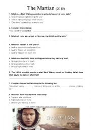 English Worksheet: Movie trailer (listening activity) - The Martian