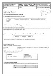 English Worksheet: Mid-Term Test N2 (2nd form)