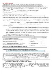 English Worksheet: mid test 2 8th form