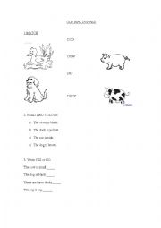 English Worksheet: Old Macdonald