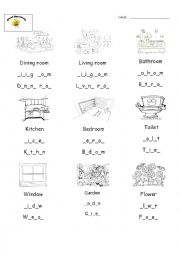 English Worksheet: room