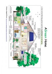 English Worksheet: A green home ( a whole language task)