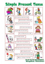 English Worksheet: present tense