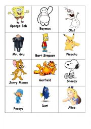 English Worksheet: Famous Characters - Part 2