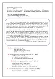 English Worksheet: SHORT STORY CAT RESCUE