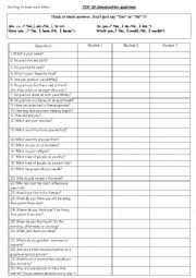 English Worksheet: Top 30 Identity Questions (intermediate level)