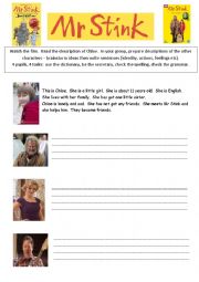 English Worksheet: Mr Stink