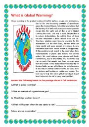 English Worksheet: What is Global Warming?