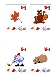 English Worksheet: Happy families Canada card