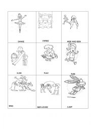 English Worksheet: Actions at the playground