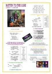 English Worksheet: Song: Rotten to the core - Sofia Carson
