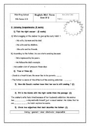 English Worksheet: English Ordinary Test N2