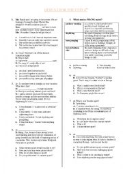 English Worksheet: TEOG Quiz (Unit 6 