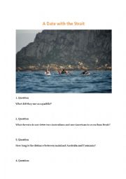 English Worksheet: A date with the strait