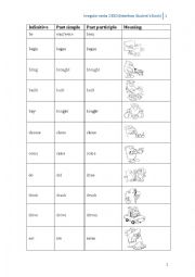 Irregular verbs with pictures