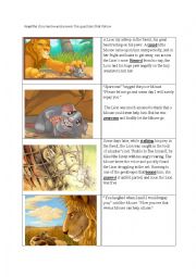 Reading Comprehension Aesops The lion and the Mouse