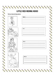 English Worksheet: Little red riding hood