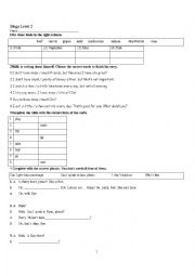 English Worksheet: A quiz